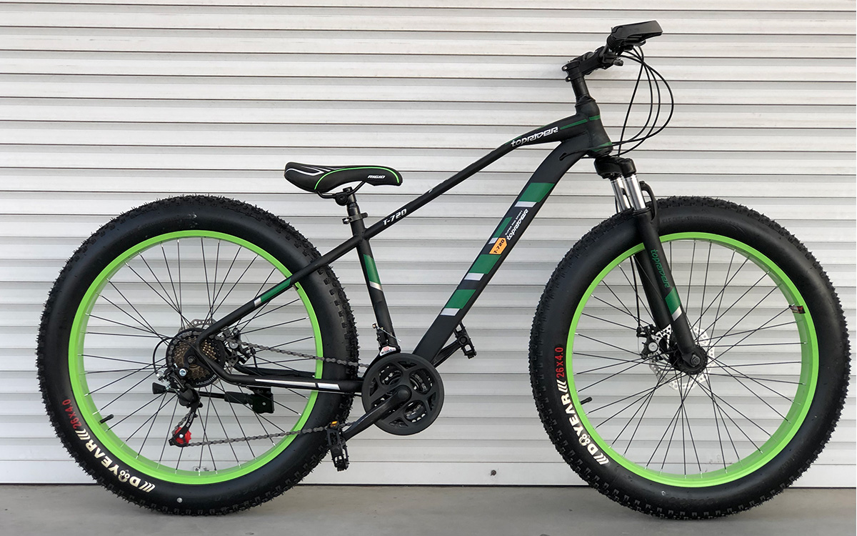 Фотография Велосипед Toprider Fat 720 26" (2021) размер M, Зеленый
